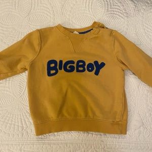 ZARA 9-12 Months “Big Boy” Sweatshirt